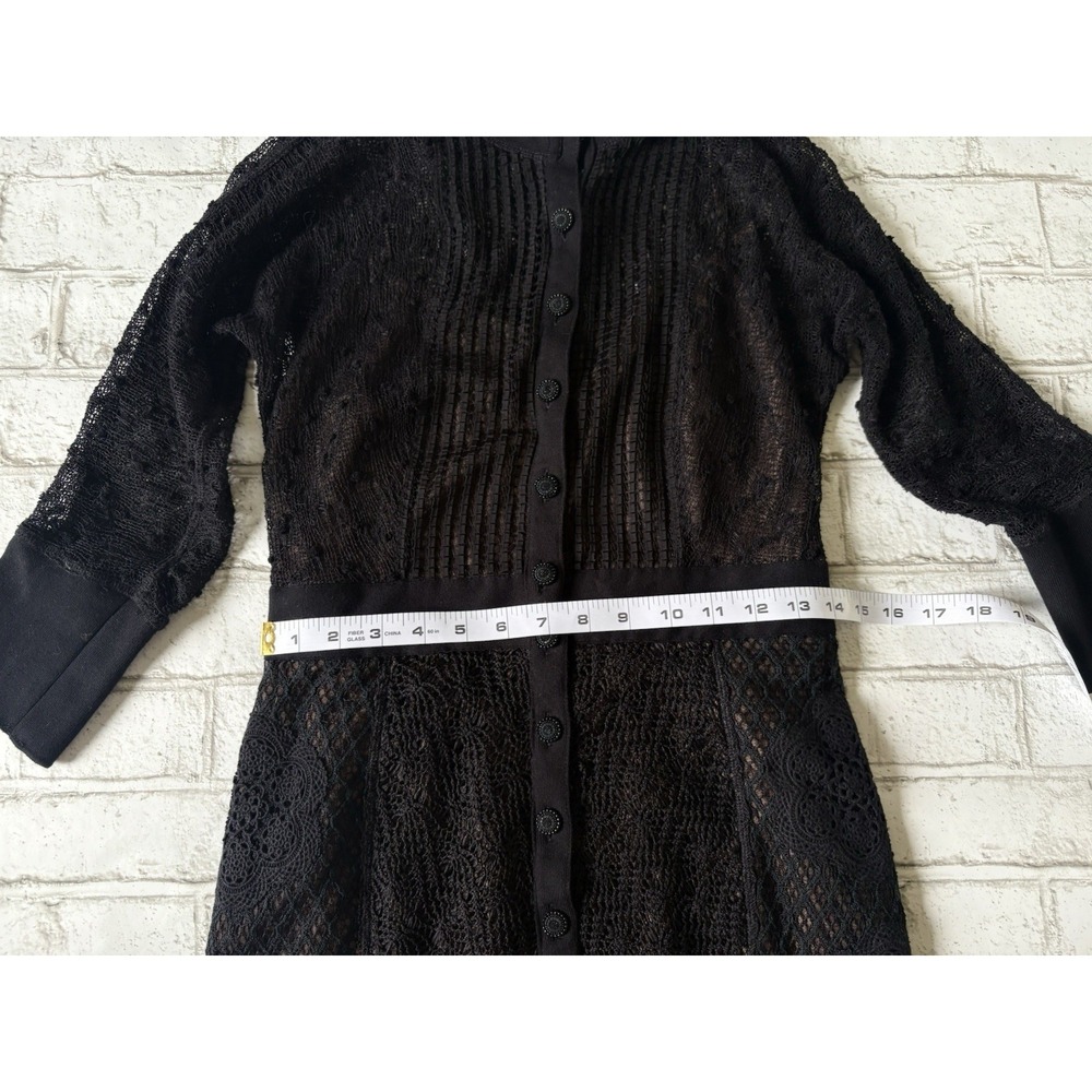 Beguile Byron Lars Anthropologie Mona Knit Dress Long Sleeve Black sz 4 - Picture 11 of 15